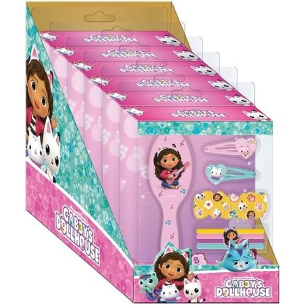 Gabby'S Dollhouse Beauty Set - Includes 1 Brush, 2 Hairpins, 4 Hair Ties, And 1 Fabric Hair Tie, Multicolor, Inspired By Gabby'S Dollhouse - Original Product Designed In Spain