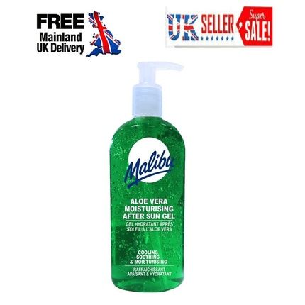 Malibu Aloe Vera Moisturising After Sun Gel 400Ml Cooling Soothing Pump
