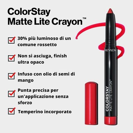 Revlon Colorstay Matte Lite Crayon - She'S Fly - Image 3
