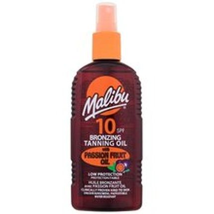 Malibu Bronzing Tanning Oil Passion Fruit Oil Spf10 Waterproof Tanning Oil Spray With Passion Fruit Oil