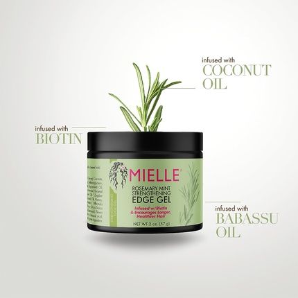 Mielle Rosemary Mint Strengthening Edge Gel For Sleeking And Taming Hair 57G - Image 3