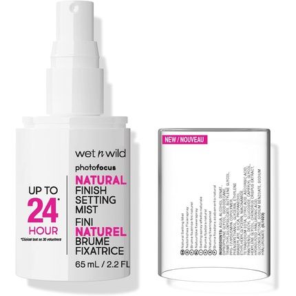 Wet N Wild Photo Focus Natural Finish Setting Mist Makeup Setting Spray With Vitamin B5 And E Lightweight Formula 24 Hour Long-Lasting