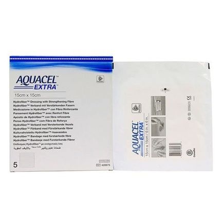 Convatec Aquacel Extra Hydrofiber Wound Dressing 15X15Cm - Pack Of 5