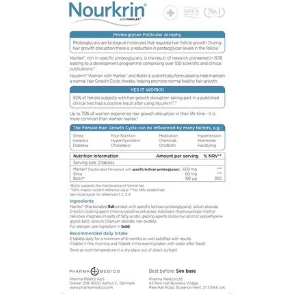 Nourkrin Woman Tablets 180 Count - 3 Month Supply