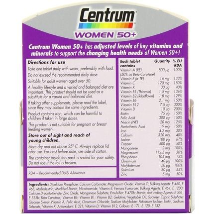 Centrum Women 50 Plus 30 Tablets - Image 3