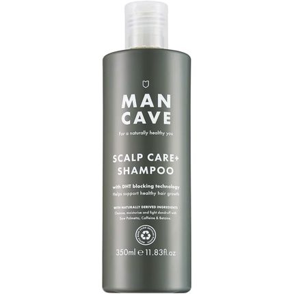 Mancave Scalp Care Shampoo 350Ml Dht Blocker Hair Growth Dandruff Control Saw Palmetto Panthenol Betaine Natural Formulation Vegan Friendly Anti Dandruff Shampoo