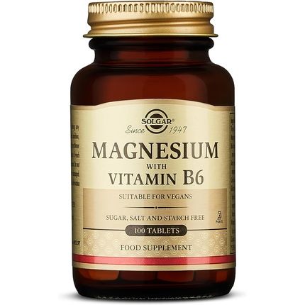 Solgar Magnesium With Vitamin B6 Energy Support 100 Tablets