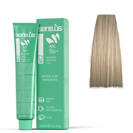 Sensus Mc2 10.01 Very Very Light Natural Ash Blonde Hair Color