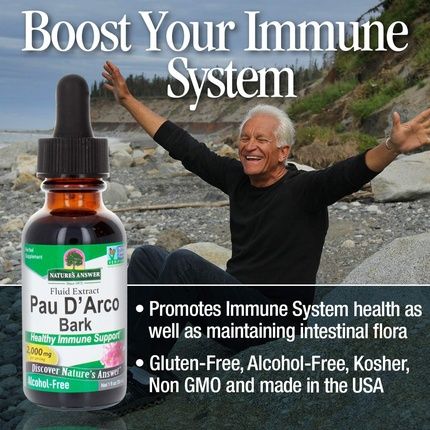 Nature'S Answer Pau D'Arco Inner Bark Supports Immune System Helps Maintain Intestinal Flora Alcohol-Free Gluten-Free Kosher Certified No Preservatives 1Oz Extract - Image 3