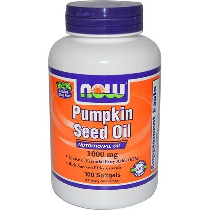 Now Foods Pumpkin Oil 1000Mg 100 Softgels