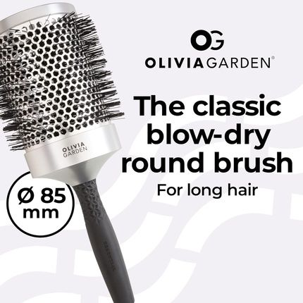 Olivia Garden Essential Blowout Classic Silver Hairbrush 85