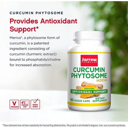 Jarrow Formulas Curcumin Phytosome With Meriva Turmeric Extract High Absorption Supplement 60 Vegan Capsules 500Mg - Image 3