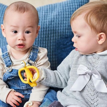 Matchstick Monkey Original Teether And Gel Applicator Silicone Bpa Free 3 Months Old+ 10.5Cm Yellow Monkey - Image 3