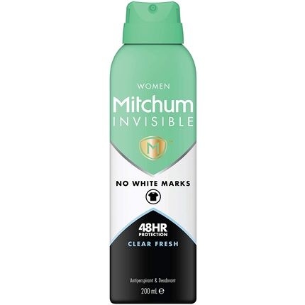 Mitchum Invisible Women 48Hr Protection Aerosol Deodorant & Anti-Perspirant Clear Fresh 200Ml