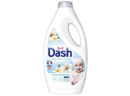 Dash Liquid Detergent Cotton & Tiare Flower 32 Washes 1440 Milliliters