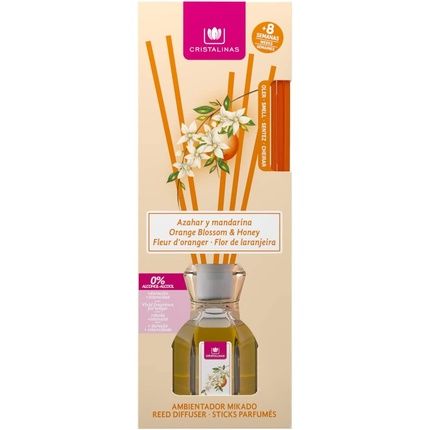 Cristalinas Air Freshener Reed Diffuser 40Ml 8 Weeks Orange Blossom & Honey Fresco - Image 3