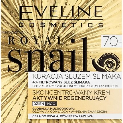 Eveline Cosmetics Royal Snail Activating Regenerating Day/Night Cream 70+ 50Ml