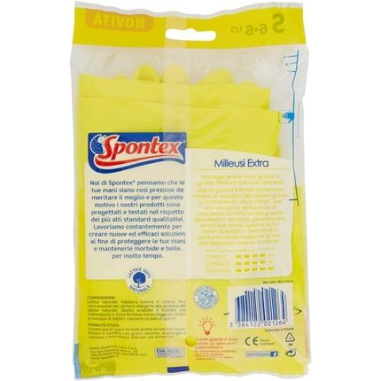 Spontex Gloves Casalinghi Milleusi Extra, 100% Latex With Cotton Lining, 1 - Image 3