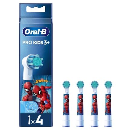 Oralb Kids Spiderman Replacement Toothbrush Heads 4 Count - Image 3