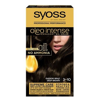Syoss Oleo Intense Permanent Hair Color With Oils 3-10 Deep Brown