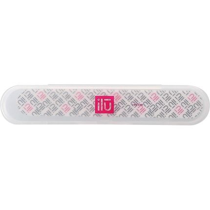 T4B Ilu Medium Pocket Nail File With Case Straight High Quality 240/240 Grit