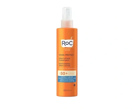 Roc Soleil-Protect Moisturizing Spray Lotion Spf 50 Non-Greasy Sunscreen High Uva/B Protection Water Resistant 200Ml