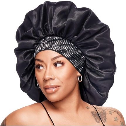 Red By Kiss Wide Edge Bonnet Silky Sleep Cap Diamond Bling Bonnet X Keyshia Cole Frizz Free Bonnet Super Jumbo Black Zebra