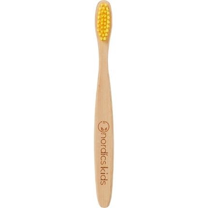 Nordics Organic Care Eco Toothbrush For Kids Bamboo With Yellow Bristles - Image 3