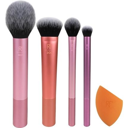 Real Techniques Everyday Essentials Makeup Brush Complete Face Set