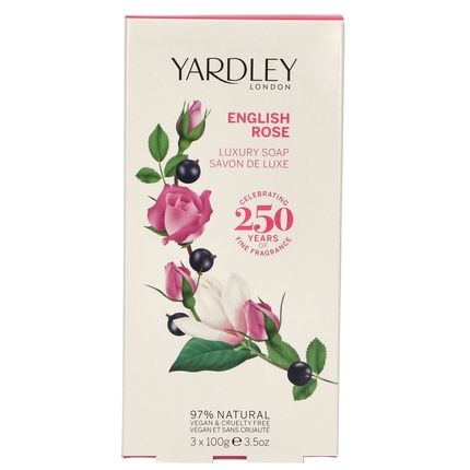 Yardley London English Rose Luxury Soap Pack Of 3 X 100G