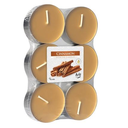 Bispol Maxi Scented Tealights Cinnamon - 6 Pieces