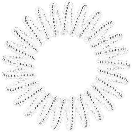 Invisibobble Original Hair Bobbles 3X Silver Spiral Transparent Women'S Hair