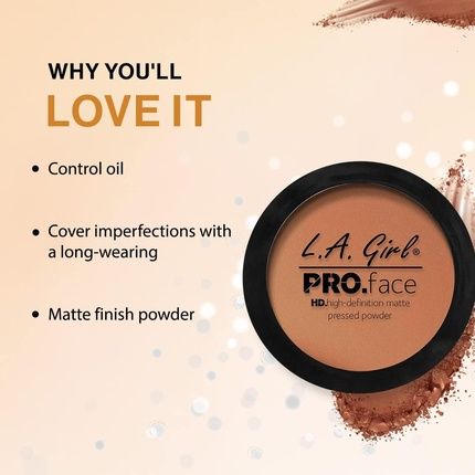 La Girl Pro Face Powder Gpp614 Chestnut With Free Nail Polish