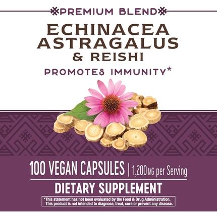Nature'S Way Echinacea Astragalus & Reishi Immune Support 100 Capsules
