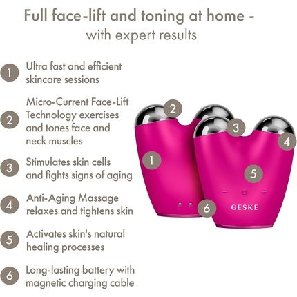 Geske Smartappguided Microcurrent Face Lifter 6 In 1 Anti-Aging Device