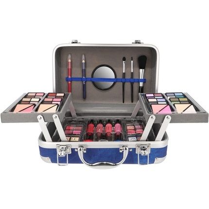 Zmile Cosmetics Traveller Blue Cosmetic Case Vegan Cosmetics With Make-Up Set For On The Go Traveling And As A Gift - Image 3