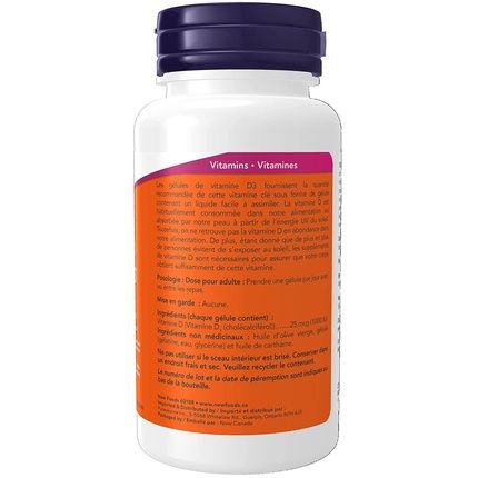 Now Vitamin D3 1000 Iu 180 Softgels - Image 3
