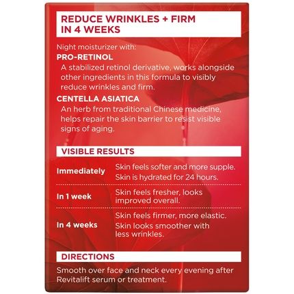 L'Oreal Paris Revitalift Anti Wrinkle + Firming Anti-Aging Night Cream 1.7Oz