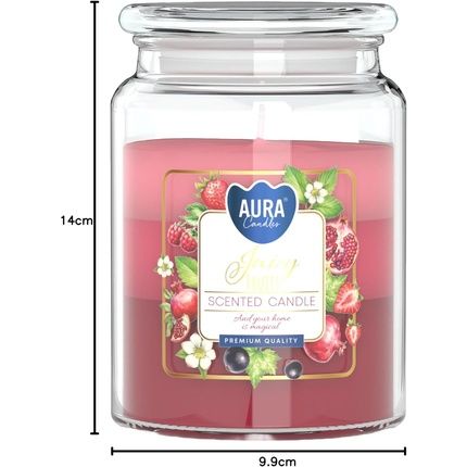 Bispol Large Scented Candle In Glass With Lid - Juicy Fruits
