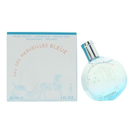 Hermes Eau Des Merveilles Bleue Refillable Eau De Toilette 30Ml For Women