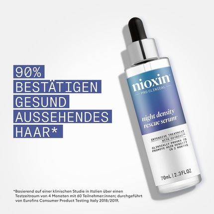 Nioxin Night Density Rescue Serum Leave In Hair Care For Optimal Hair Growth & Stronger Hair With Ginger & Caffeine 70Ml - Image 3