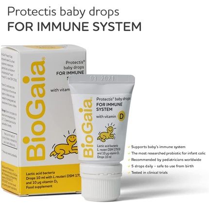 Biogaia Protectis Probiotic Drops With Vitamin D3 10Ml For Newborn Babies