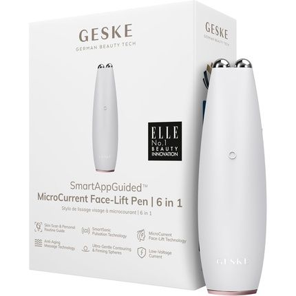 Geske Smartappguided Microcurrent Face Lift Pen 6 In 1 Anti-Aging Device