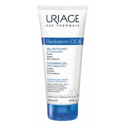 Uriage Baridermcica Cleansing Gel 200Ml Gentle Cleansing Gel For Sensitive Skin
