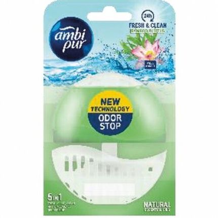 Ambi Pur Wc Air Freshener Holder + Refill 55Ml Bamboo & Lotus