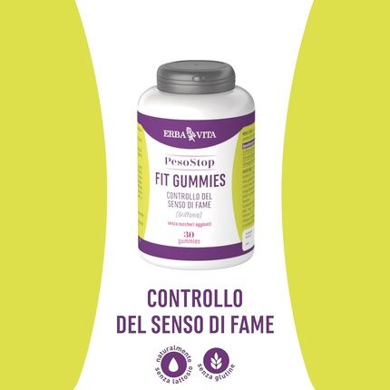 Erba Vita Peso Stop Fit Gummies Food Supplement With Griffonia