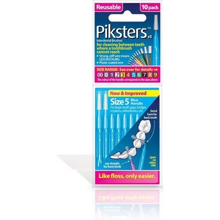 Piksters Interdental Brushes Size 5 Blue Handle 10 Count