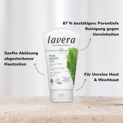 Lavera Pure Beauty 3-In-1 Cleanser, Scrub & Mask Natural Cosmetics - Image 3