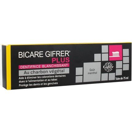 Gifrer Bicare Plus Whitening Toothpaste With Vegetable Charcoal 75Ml