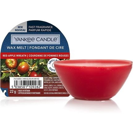 Yankee Candle Scented Wax Melts | Red Apple Wreath | Up To 8 Hours Of Fragrance | 1